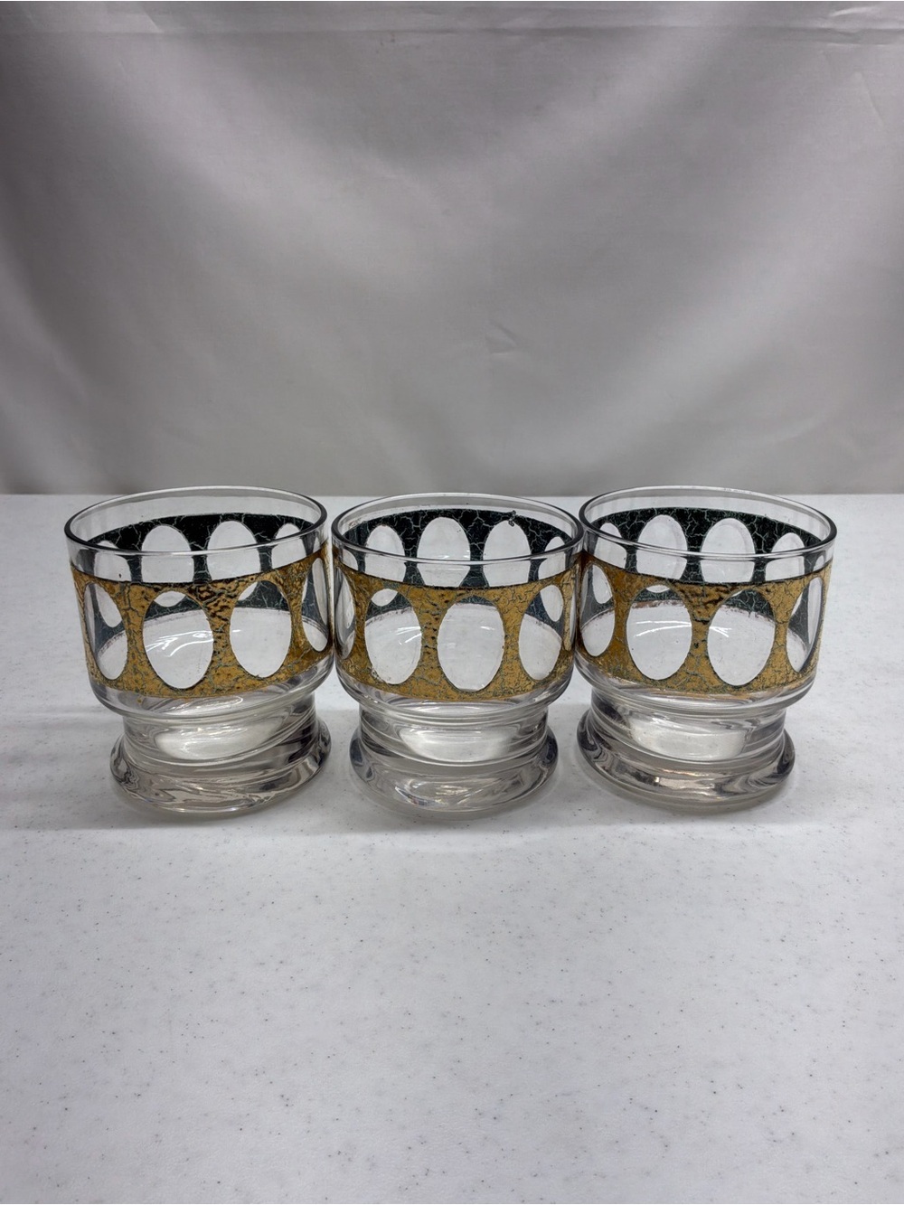 Culver 22K Gold MCM Pisa Pisa Old Fashioned Glasses